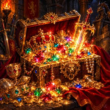 A treasure chest full of jewels